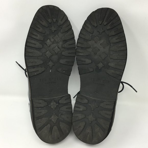 Ted Baker Mens Size 9 OKTIBR Derby Shoes Navy Blue Leather main image 12
